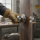 50mm Round Reeded Mortice Door Knob