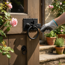 Premium Hand Forged Right Handed Cottage Door Hardware Kit with Antique Black Beeswax Finish and Smooth Functionality