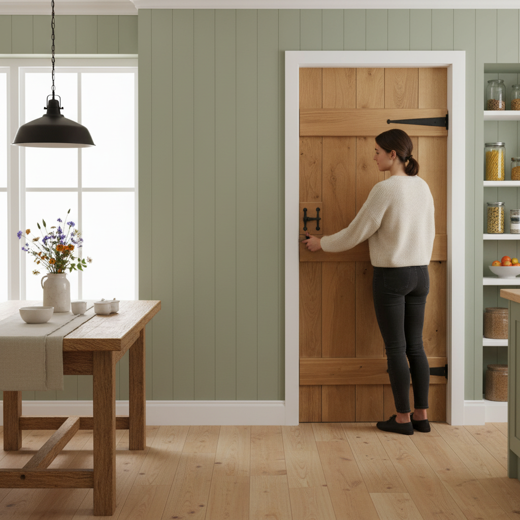 Solid Oak Internal Unfinished Rustic Ledged Door