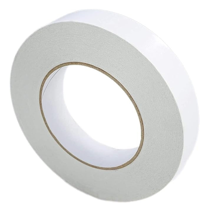 White Painted Steel Tape With Standard Adhesive 3" Core - 5m