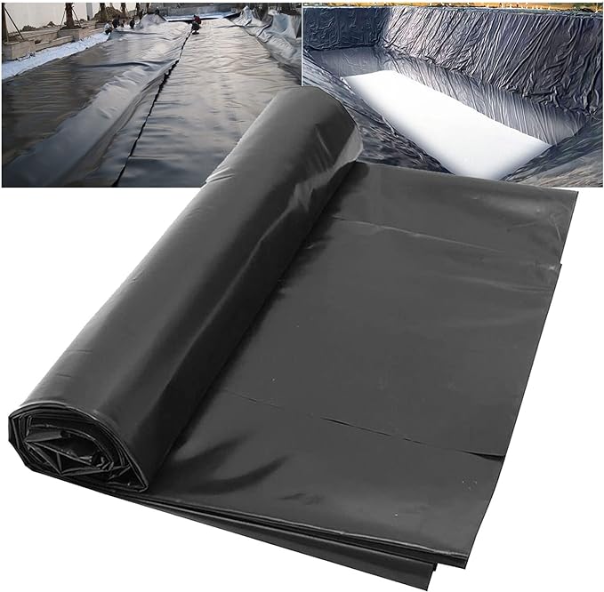 Heavy Duty 0.35mm HDPE Black Pond Liner 25 Year Guarantee With Free Underlay