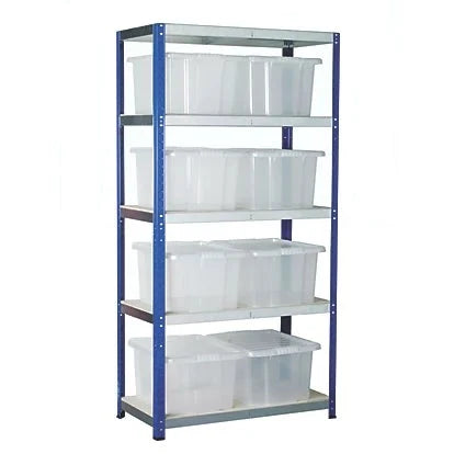 Professional Powder-Coated Steel Shelving With Containers For Everyday Use