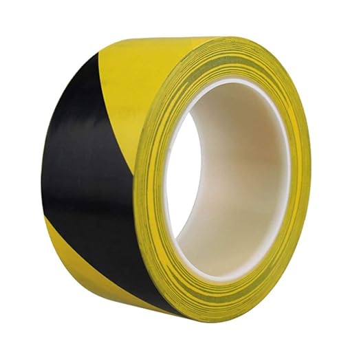 Highly Durable Black/Yellow Marking Tape For External Doors - 33m