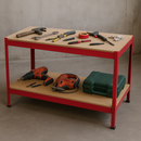 100 cm Heavy-Duty Workbench – Steel Frame, MDF Shelves, 400 kg Load Capacity | Garage, Workshop & DIY Bench