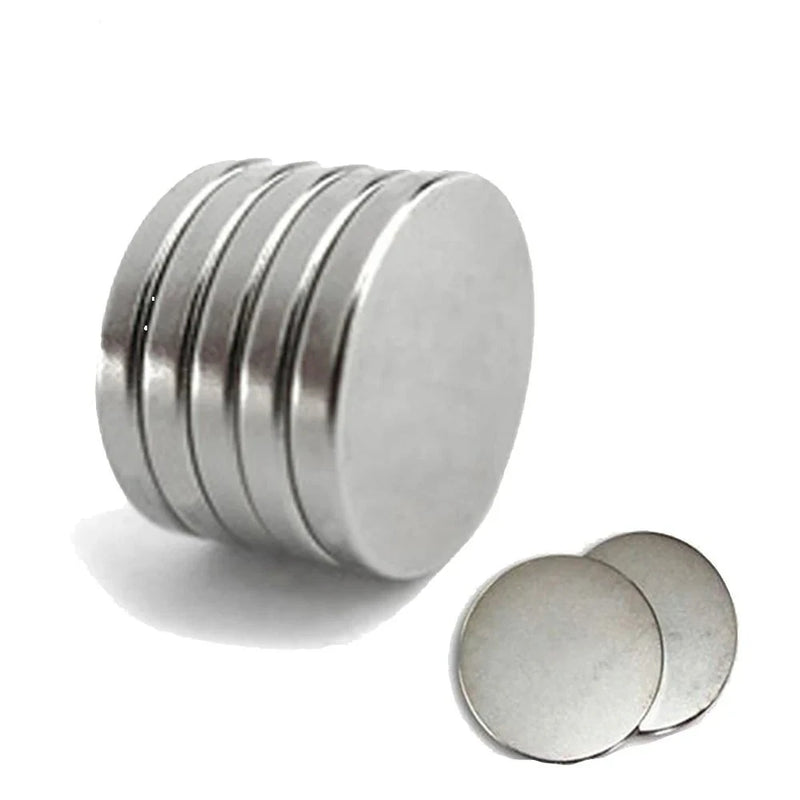 Industrial Quality Neodymium Disc N35 Silver Magnets With Plastic Spacers