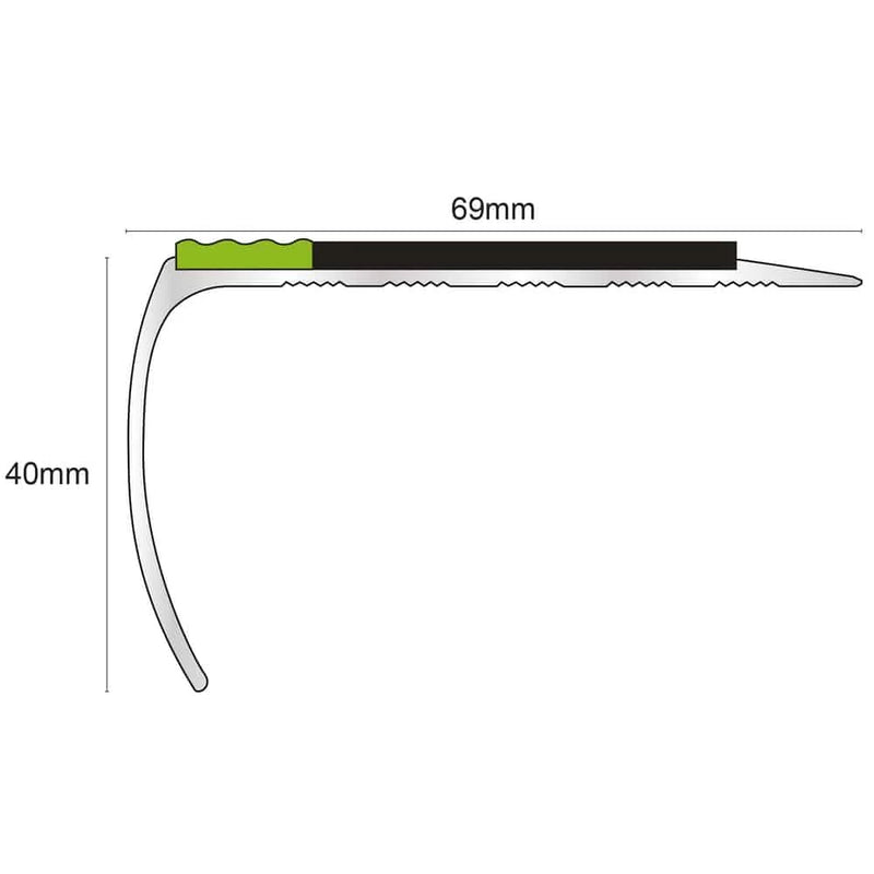 Non-Slip Stair Nosing Enhanced Safety with PVC Insert