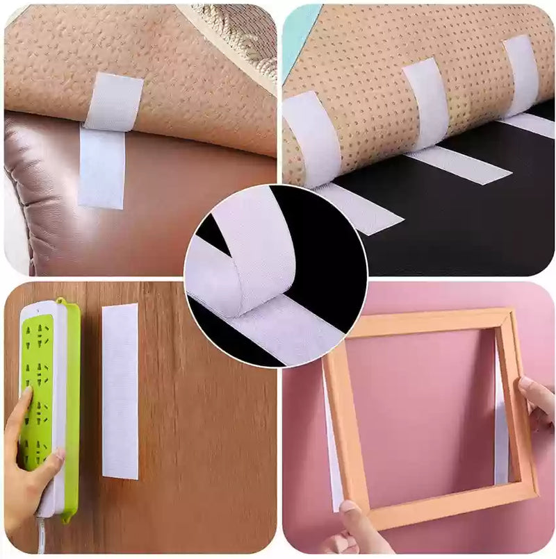 Ultra-Durable White Self Adhesive Stick-On Tape For Securing Lightweight Items