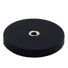 Black Neoprene 6mm Rubber Coated Magnets - Pack of 10