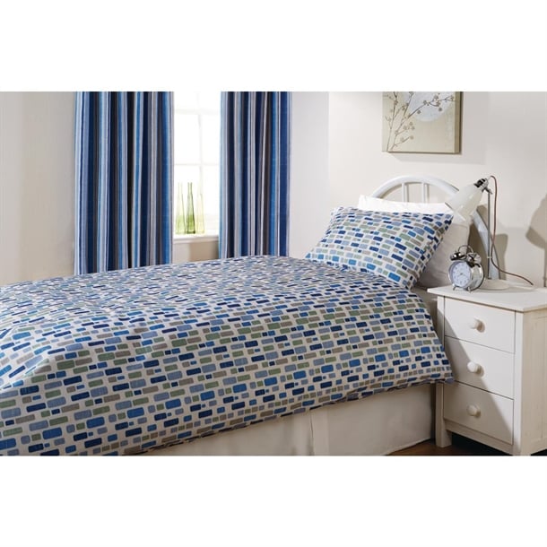 Essentials Florence Pebble Duvet Cover Cobalt