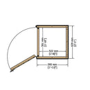 Industrial Single Door Pent Tongue & Groove Timber Tool Store  - 2' X 2'