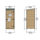 Industrial Single Door Pent Tongue & Groove Timber Tool Store  - 2' X 2'