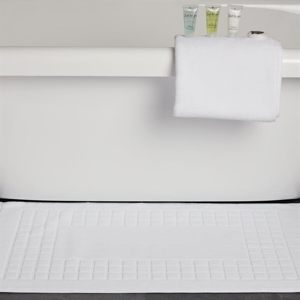 Luxury Savanna Bath Mat White