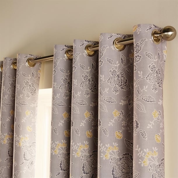 Luxury Chatsworth Eyelet Curtains Slate