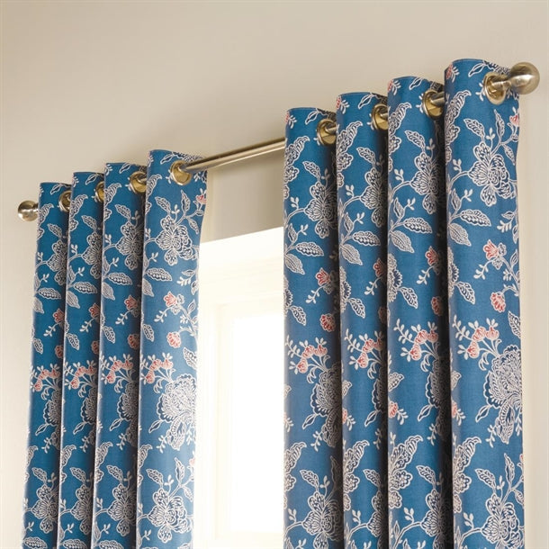 Luxury Chatsworth Eyelet Curtains Petrol