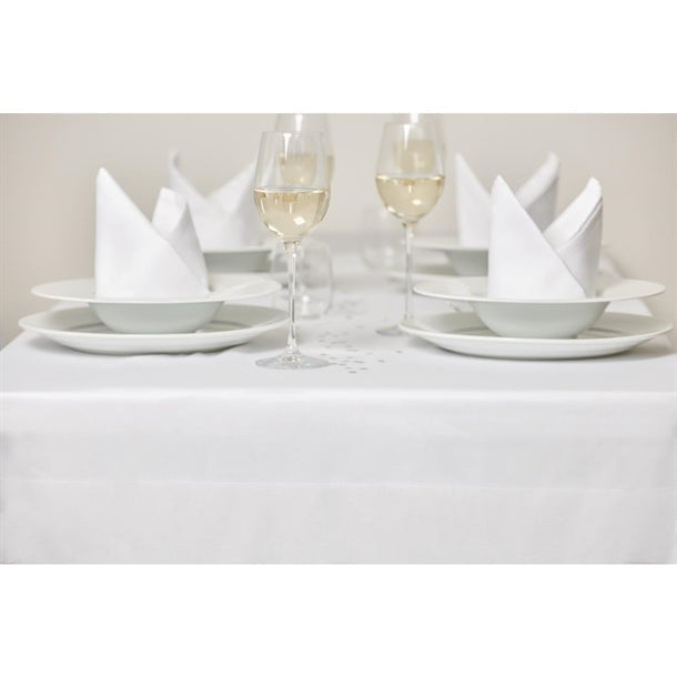 Luxury Satin Band Napkin White 55 x 55cm