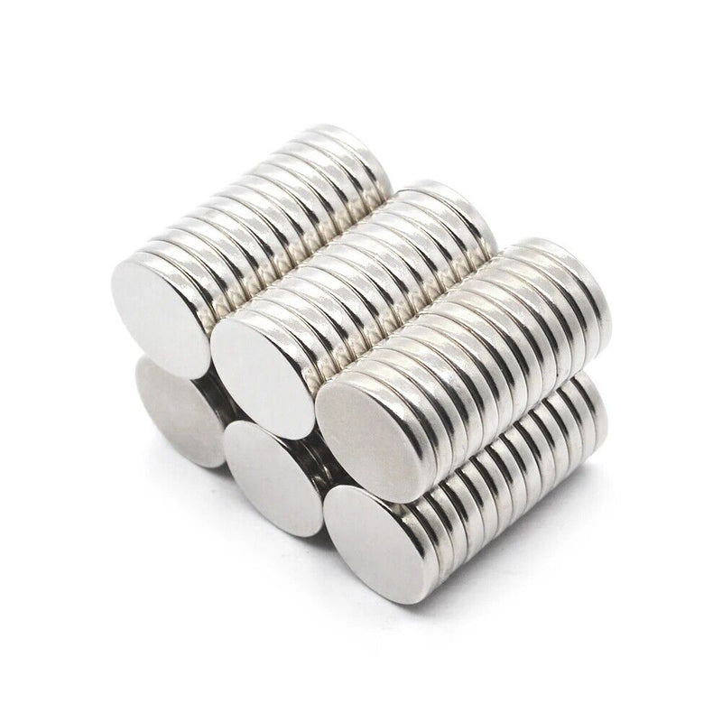 Neodymium 4mm Disc N35 Grade Silver Plastic Spacers  - Pack of 100