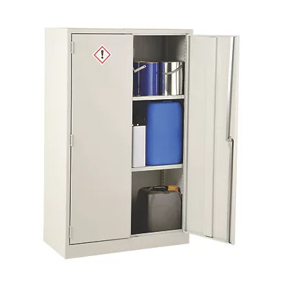 High Performance Grey 2-Shelf Coshh Cabinet Safe Storage For Hazardous Substances