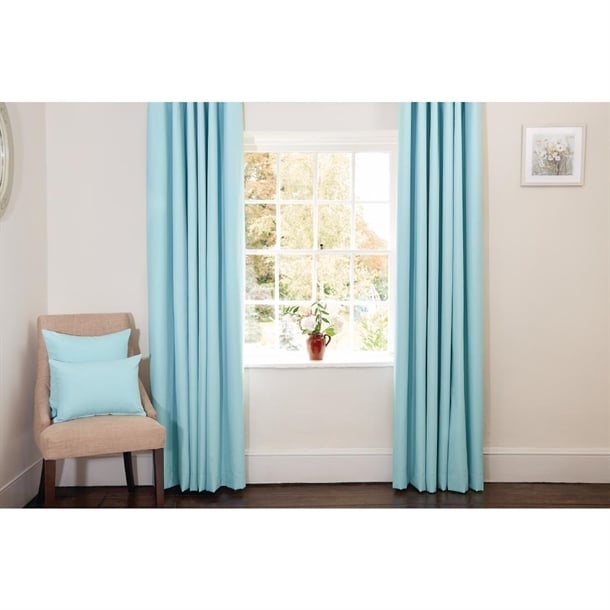 Comfort Simplicity Eyelet Curtains Sky Blue