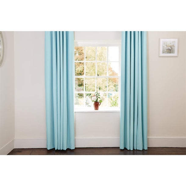 Comfort Simplicity Tape Top Curtains Sky Blue