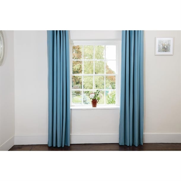 Comfort Simplicity Eyelet Curtains Blue heaven