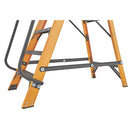 Industrial Grade Fibreglass 4-Step Platform Step Ladder With Handrail - 1.7m