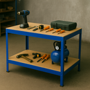 Heavy-Duty Garage Workbench – Premium DIY Table with 200kg Load Capacity, Adjustable Shelf & Boltless Design