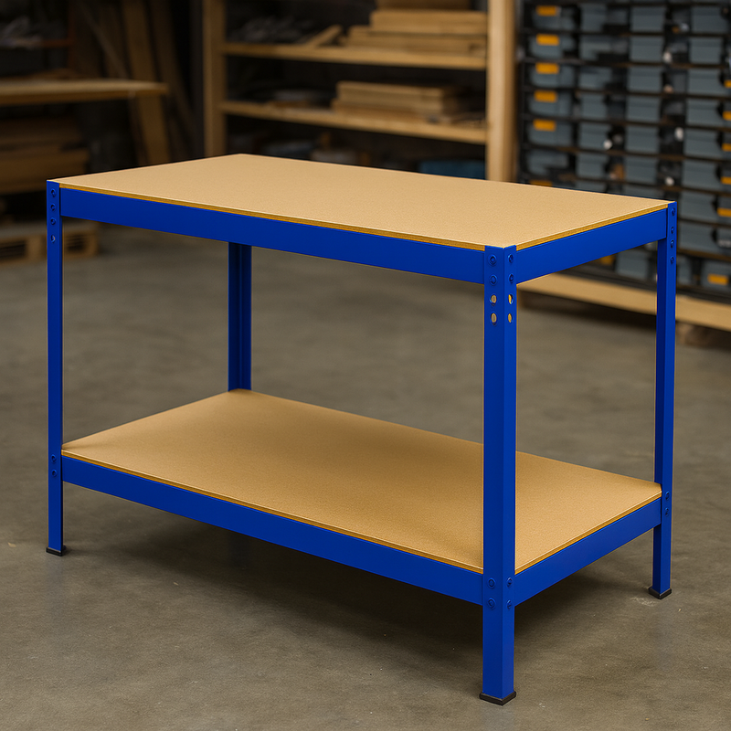 Heavy-Duty Garage Workbench – Premium DIY Table with 200kg Load Capacity, Adjustable Shelf & Boltless Design
