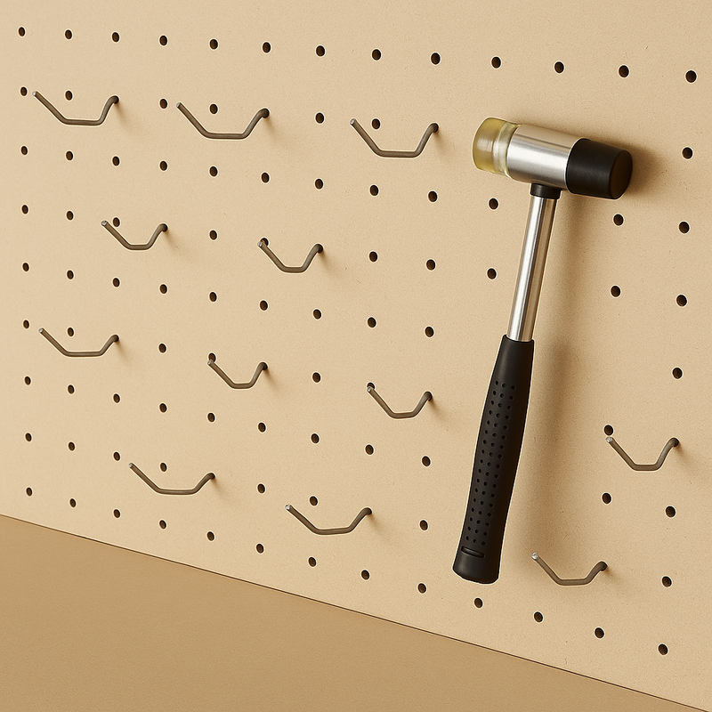 Premium Heavy-Duty Workbench with Pegboard, Drawer & LED Light – Red Steel Garage & DIY Station (200kg Capacity)