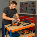 Heavy Duty Steel Workbench 150 cm – 2-Tier Boltless Design – 600 KG Load Capacity