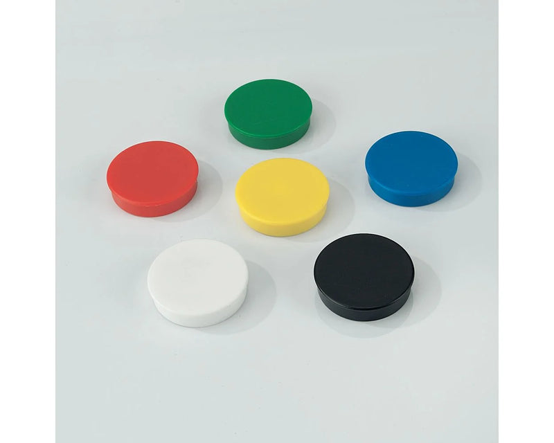 Pack of 10 Premium Quality Plastic Flat Marker Magnets For Offices - 7mm