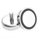 Premium Quality 16mm Zinc Silver Neodymium Pot With Stud Projecting - 10 Pack