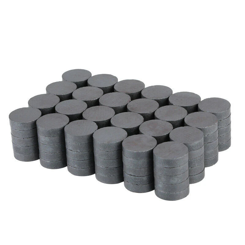 Industrial Grade 5mm Black Isotropic Ferrite Discs - Pack of 50