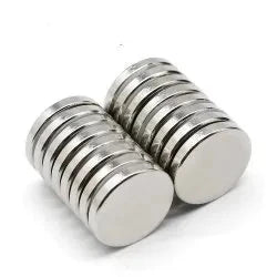 Industrial 3mm Silver Neodymium Disc N35 Magnets With Plastic Spacers - Pack of 10