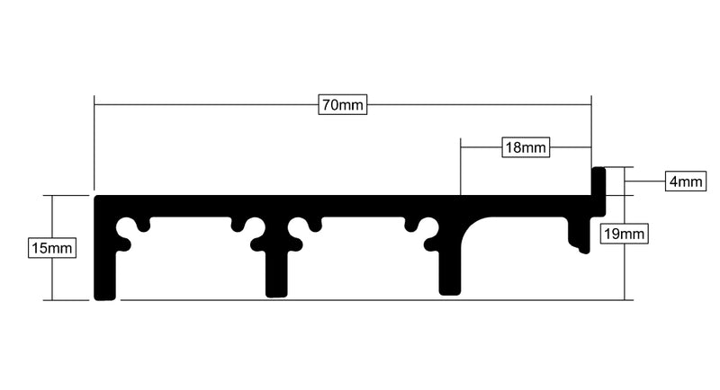 Highly Durable Black PVC Proline AM5EX Sidelight Infill Reliable Protection For Seamless Threshold