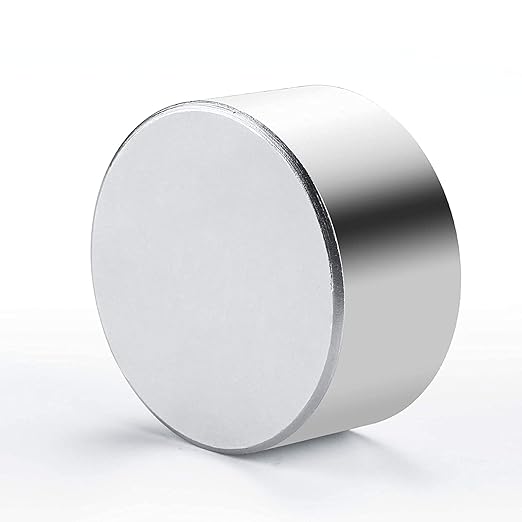 Pack of 10 Neodymium Silver Disc Magnet N35 Nickel Plated 6mm With Plastic Spacers