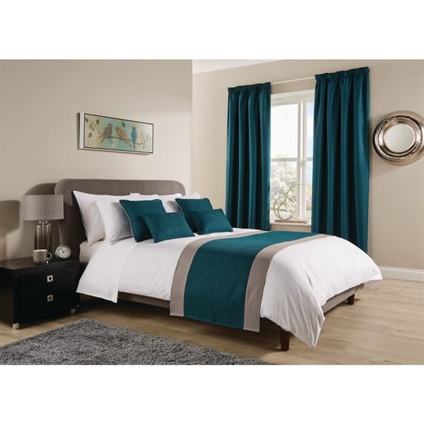 Comfort Tundra Tape Top Curtains Teal