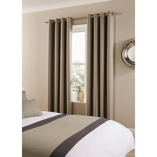 Comfort Tundra Eyelet Curtains Smoke