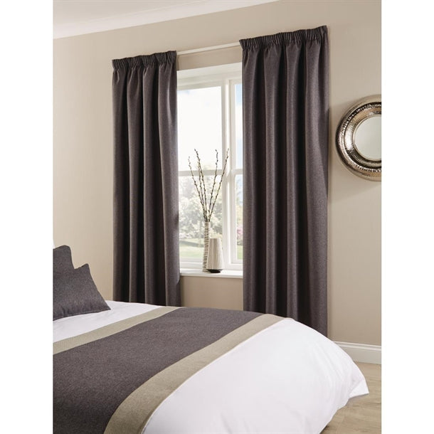 Comfort Tundra Tape Top Curtains Pewter