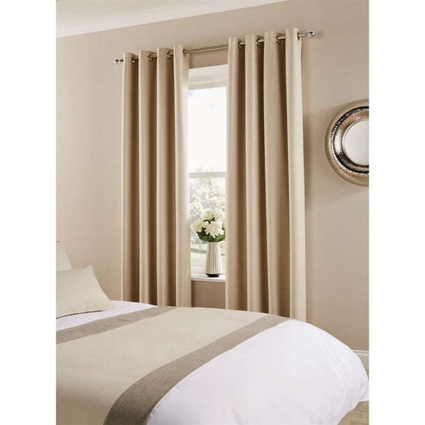 Comfort Tundra Eyelet Curtains Canvas