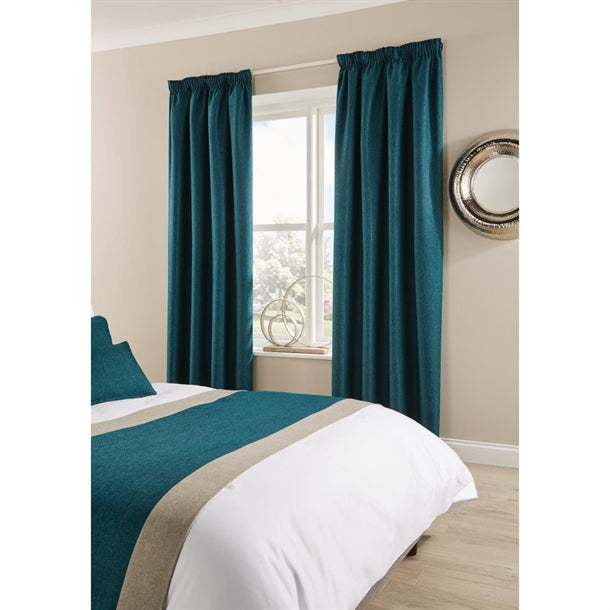 Comfort Tundra Tape Top Curtains Teal