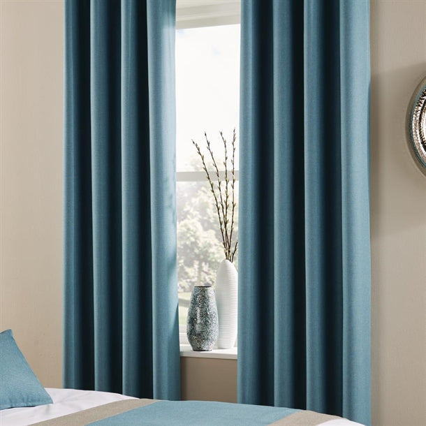 Comfort Tundra Tape Top Curtains Sky