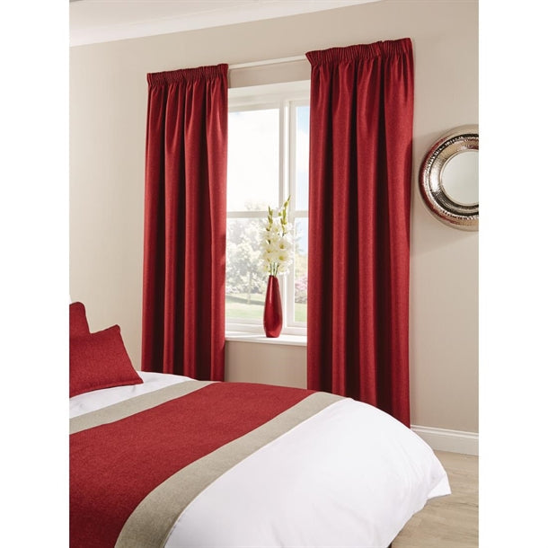 Comfort Tundra Tape Top Curtains Bordeaux