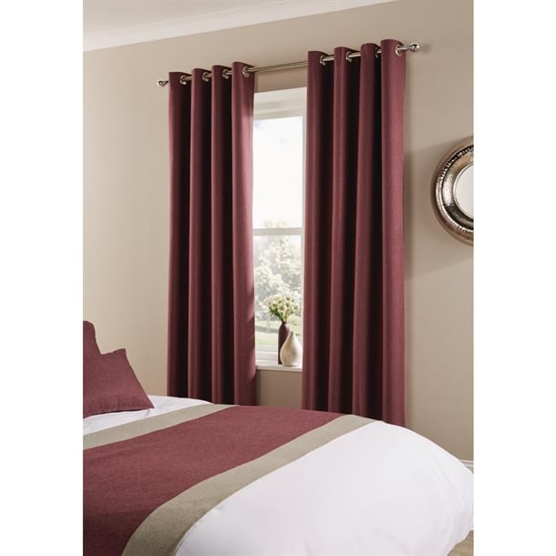 Comfort Tundra Eyelet Curtains Antique Fuchsia