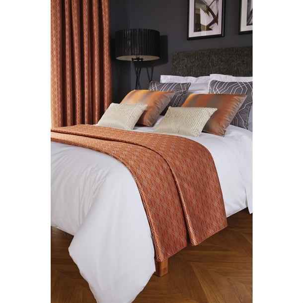 Luxury Deco Bed Runner Copper Shard