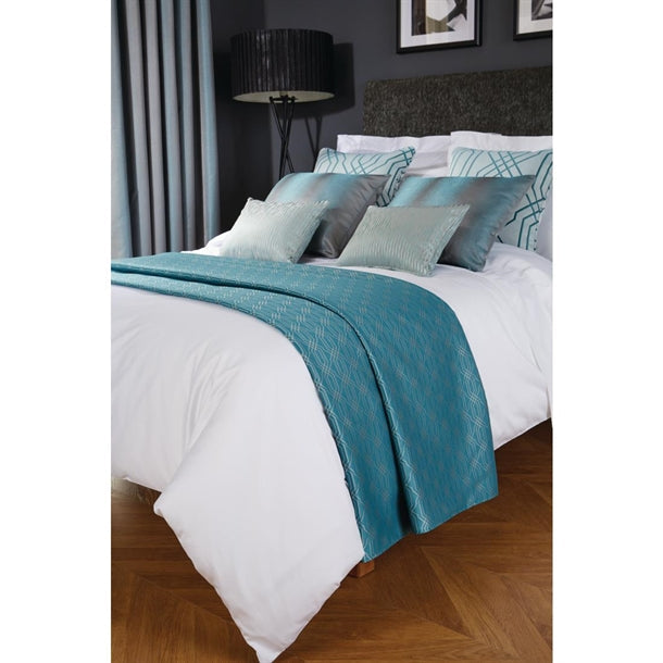 Luxury Deco Bed Runner Azure Shard