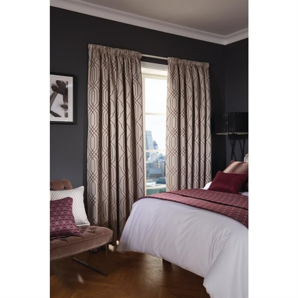 Luxury Deco Eyelet Curtains Damson Empire