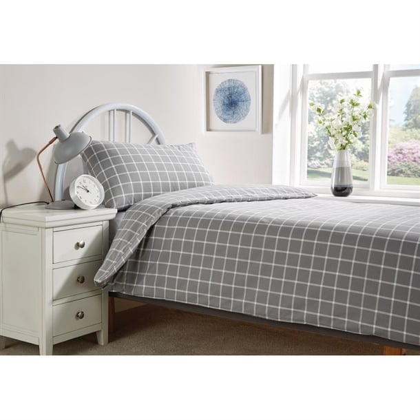 Essentials Stirling Duvet Cover Grey