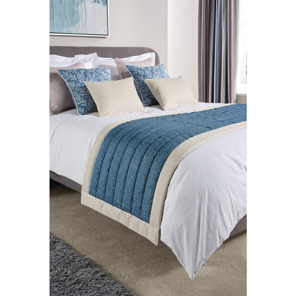 Luxury Fiorella Bed Runner Indigo