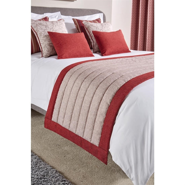 Luxury Fiorella Bed Runner Garnet