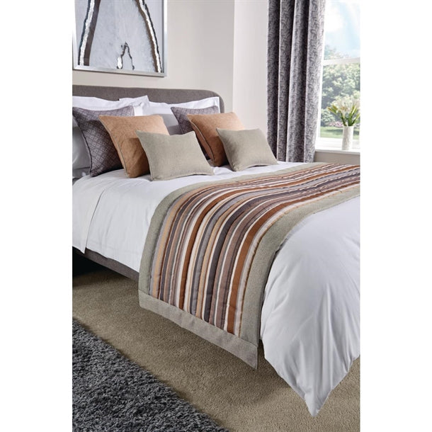 Luxury Fiorella Bed Runner Graphite